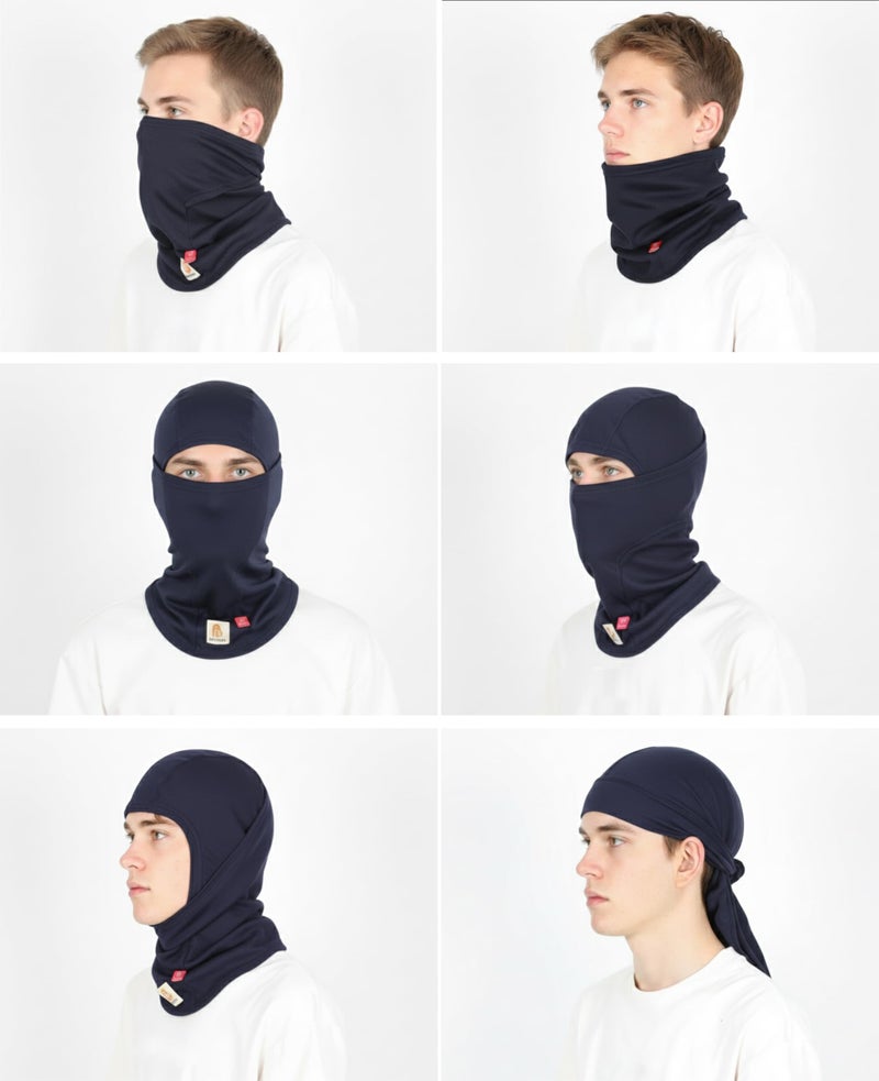 BOCOMAL FR Flame Resistant Balaclava Face Mask Arc Rated NFPA2112 CAT2 Helmet Liner Covering Hood for Welding Navy - Image 2