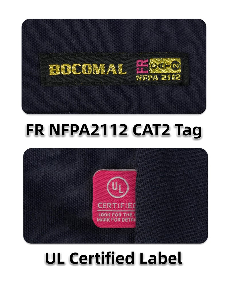 BOCOMAL FR Flame Resistant Balaclava Face Mask Arc Rated NFPA2112 CAT2 Helmet Liner Covering Hood for Welding Navy - Image 4