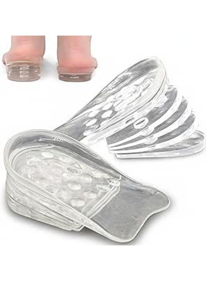 Height-increasing insoles with up to 5 layers of silicone gel, used inside shoes for heels, one pair. - Image 1