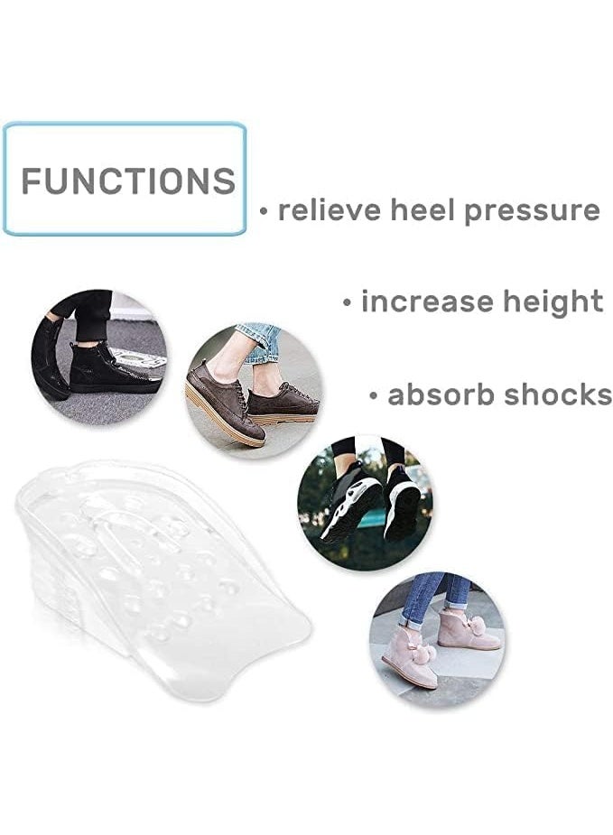 Height-increasing insoles with up to 5 layers of silicone gel, used inside shoes for heels, one pair. - Image 3