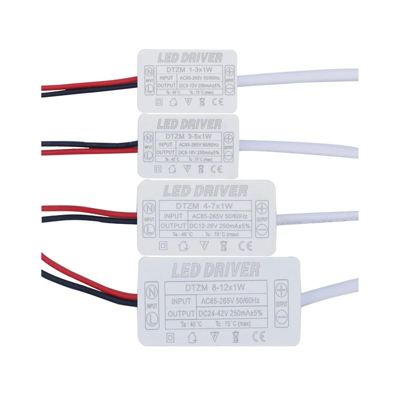 LED Power Supply Driver 250mA 4W to 35W AC85 265V Transformer for Lights 8 12W 250mA - Image 1