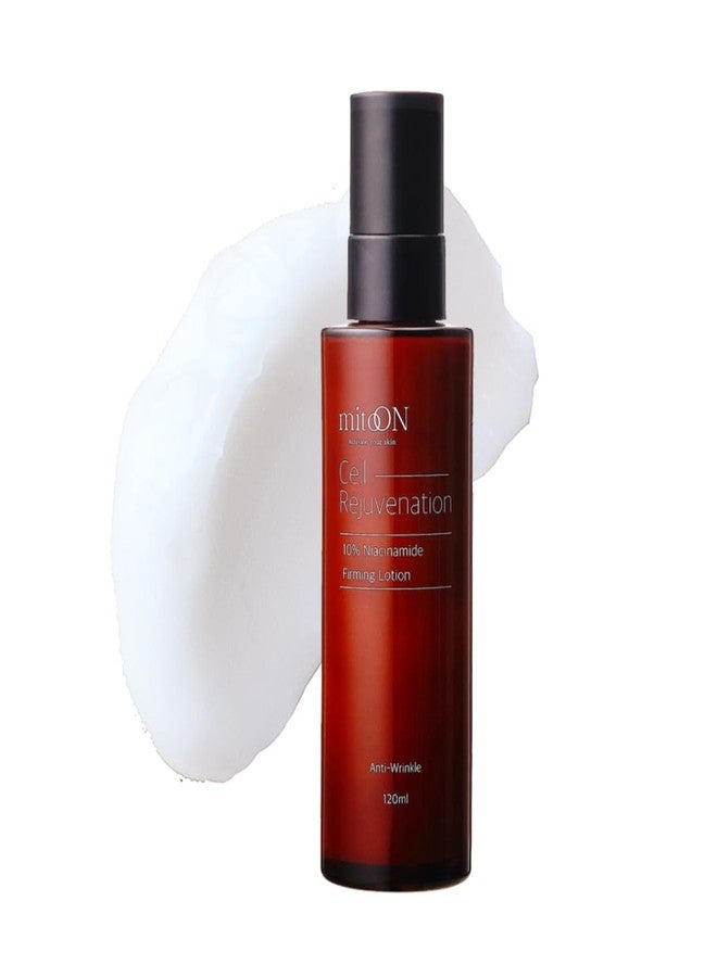mito:ON Mito-on 10% Niacinamide Firming Lotion Moisturizer, 120ml / 4.05 fl.oz, Vitamin B3 with Peptides & Antioxidants for Radiant Glow, Smooth Texture, and Moisture Barrier Support, Korean Skincare - Image 1