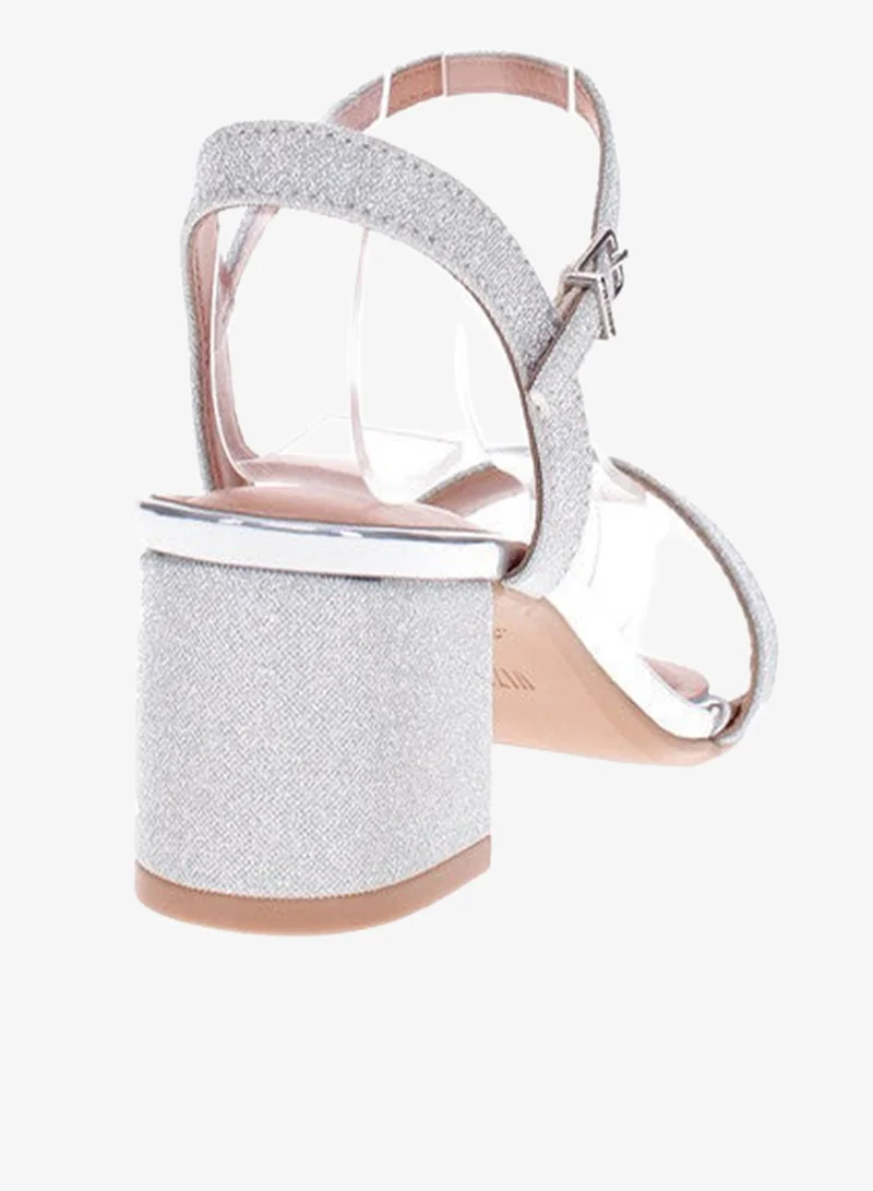 VIZZANO  Vizzano Ladies Low Heel Sandals Silver | Made In Brazil for Women | Best Price UAE