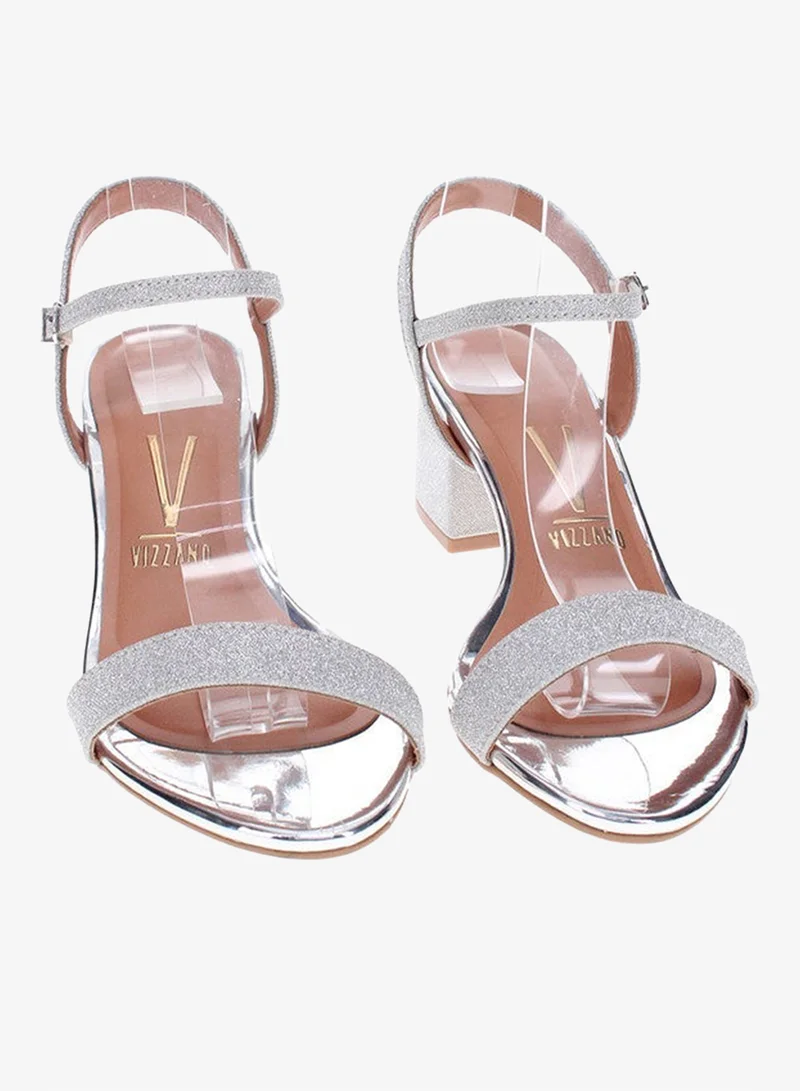 VIZZANO  Vizzano Ladies Low Heel Sandals Silver | Made In Brazil for Women | Best Price UAE