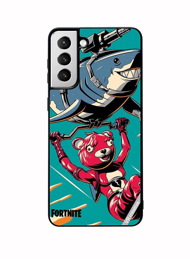 VR CREATIVE Protective Case Cover For Samsung Galaxy S22 Plus 5G Fortnite Poster Design Multicolour - Image 1