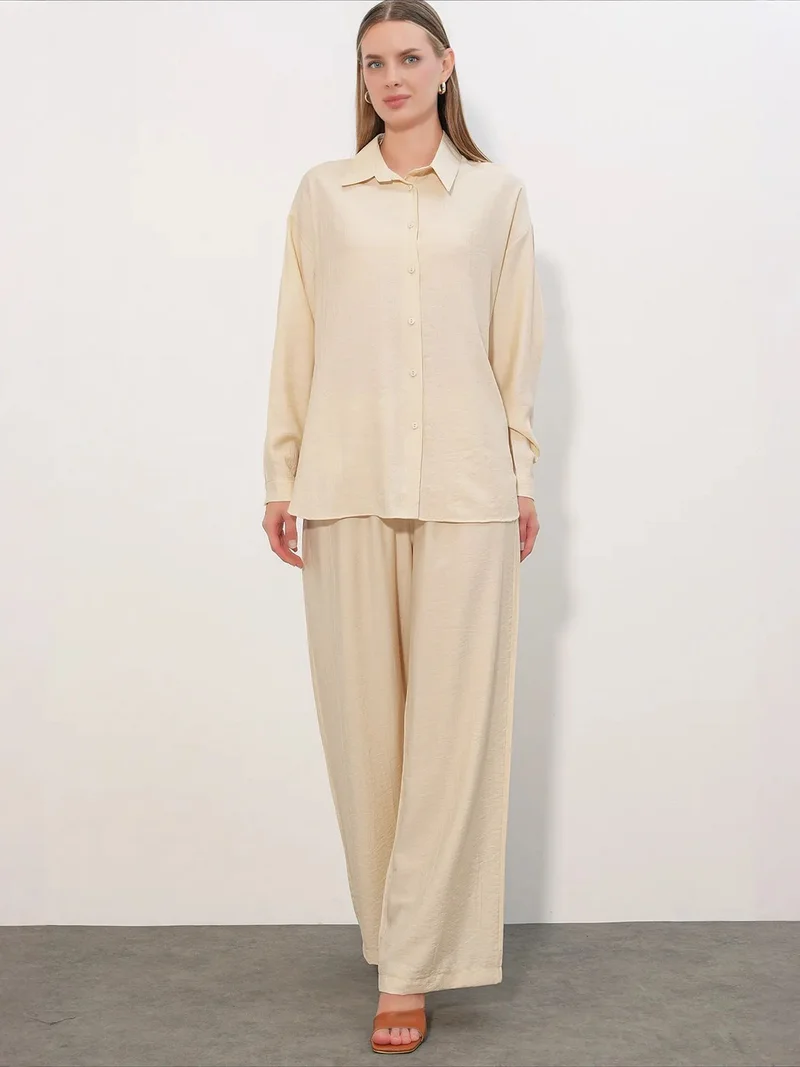 BDART Textured Button-Up Long Sleeve Shirt