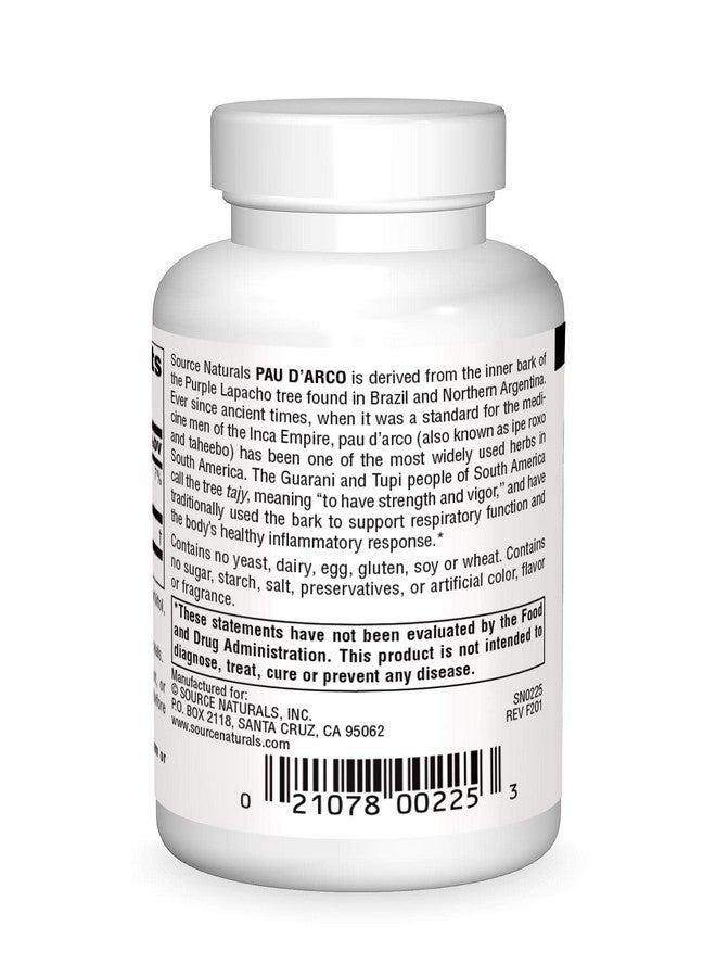 Source Naturals PAU D'Arco Dietary Supplement - 100 Tablets - Image 2