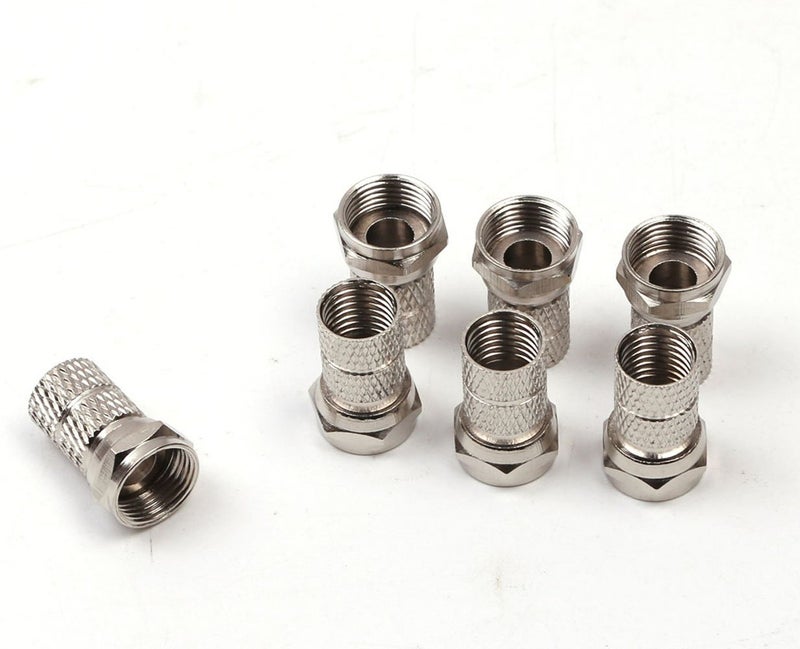 PENTA ANGEL RG6 F-Type Twist-On Coaxial Cable Connector Adapter Plug, 6PCS (Silver) - Image 4
