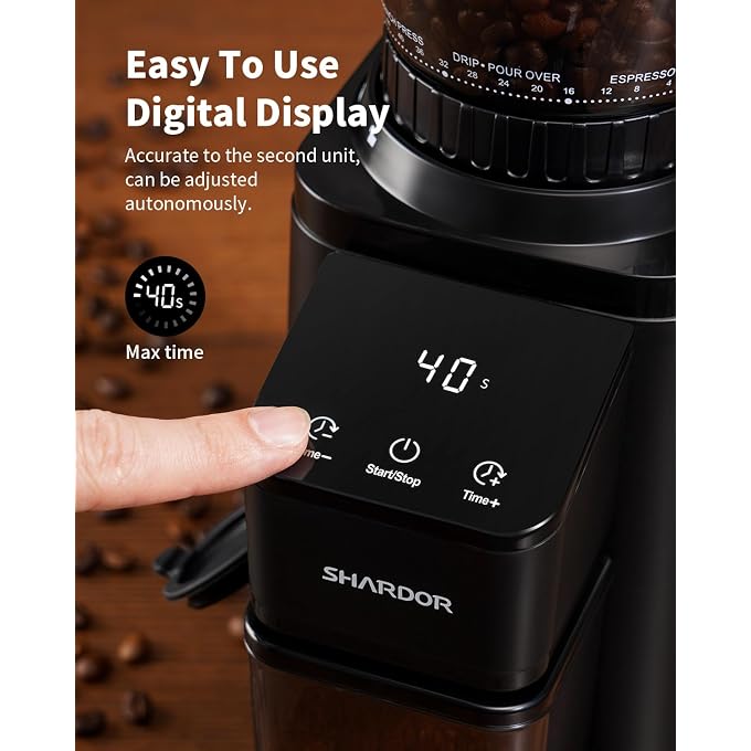 SHARDOR Espresso Machine 20 Bar Professional Conical Burr Coffee Grinder - Image 2