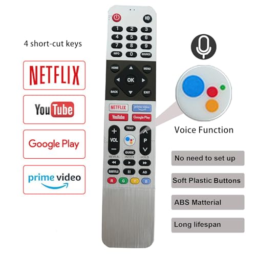 Kassionel Voice Universal Replacement Remote Control for Skyworth 4K Android TV 50SUC6500 55SUC6500 65SUC6500 55XC9000 65XC9000 65UC6200 70UC6200 75UC6200 30TC6200 40TC6200 42TC6200 XC9300 43UC7500 50UC7500 - Image 3