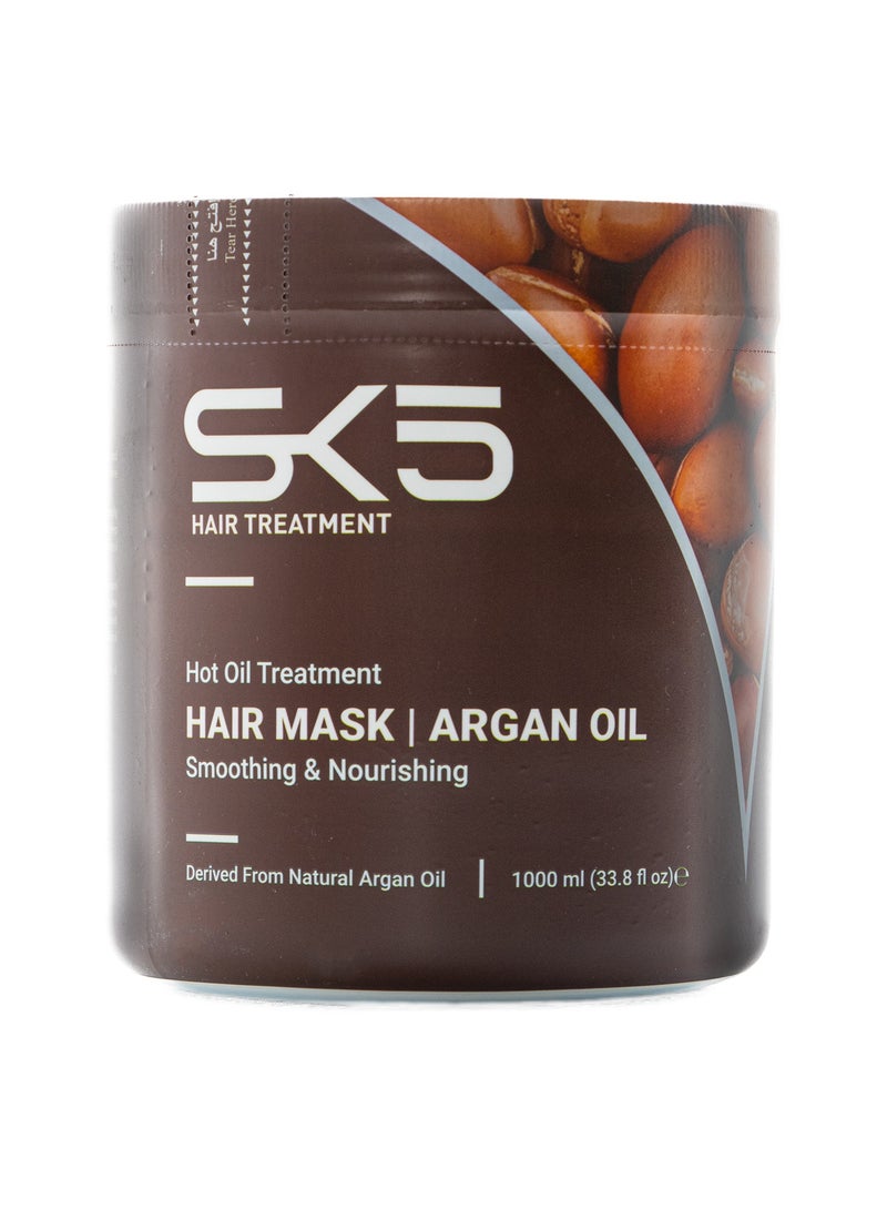 SK5 Professional Argan Oil Hair Mask 1000ml - Density Restoring Formula - Image 1