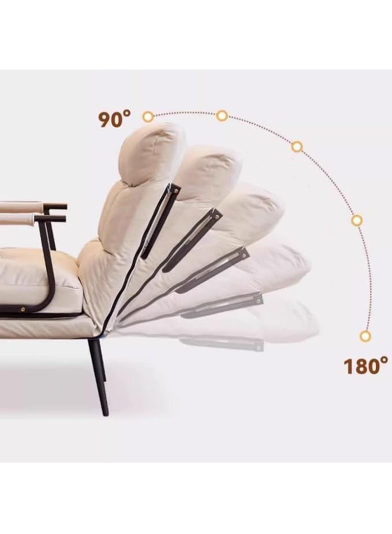 Folding Sofa Recliner Arm Chair Convertible Sofa Bed Sleeper Chair 5 Position Adjustable Backrest - Image 3