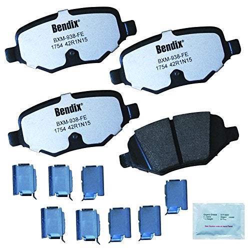 Bendix Fleet Metlok MKD1754FM Semi-Metallic Rear Brake Pads for Select Models Ford Edge, Explorer, Flex, Police Interceptor Utility, Taurus, Lincoln MKS, MKT, MKX - Image 3