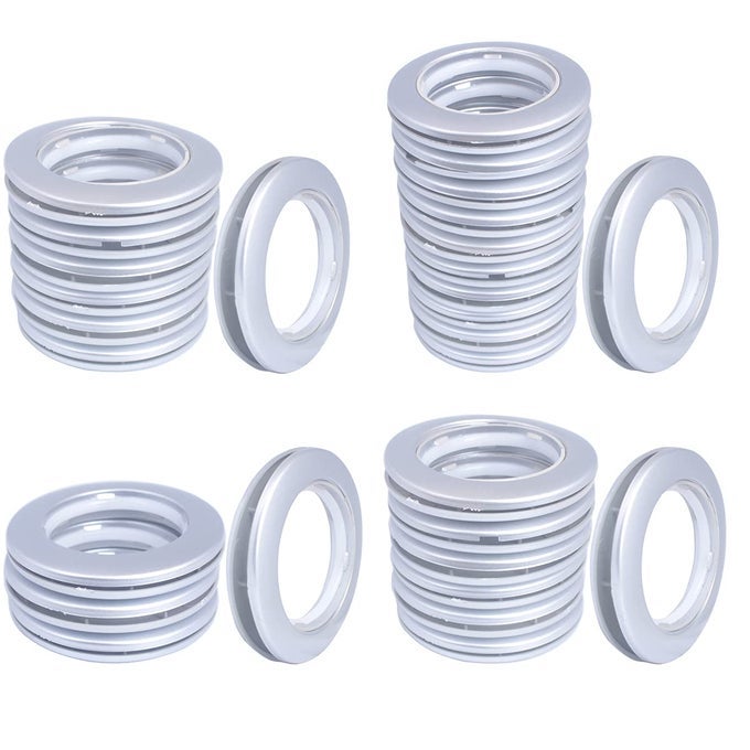 32 PACK CURTAIN GROMMET INNER DIAMETER 191640MM CURTAIN EYELET RINGS ROMAN RING GROMMET CURTAINS GROMMETS KIT FOR CASEMENT EYELET TOOL ACCESSORY SILVER
