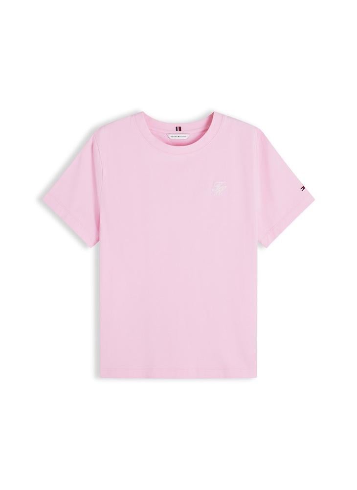 TOMMY HILFIGER Logo Embroidery Crew Neck T-Shirt - Image 5