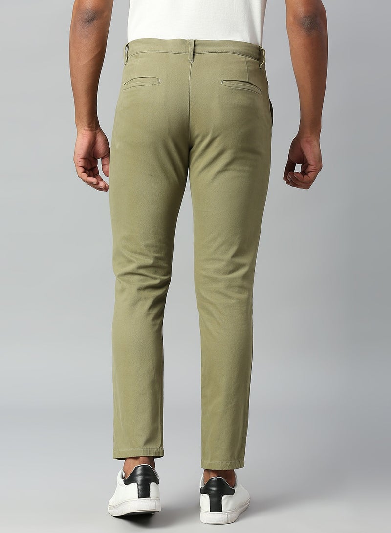 Dennis Lingo Light Olive Chinos for Men - Tapered Fit, 100% Cotton  - Image 5