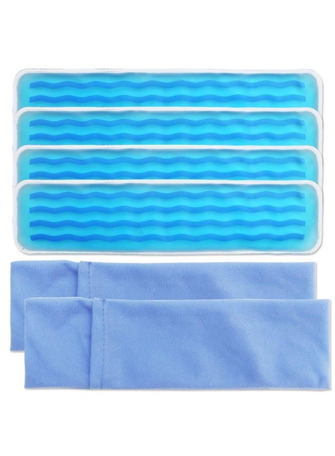 Ruheaou Postpartum Cold Pack, Perineal Cooling Pad Pregnancy & Hemorrhoid Pain Relief, Postpartum Ice Pack Pads with 2 Washable Sleeves (Blue (4 ice Pack+2 Fabric Cover)) - Image 1
