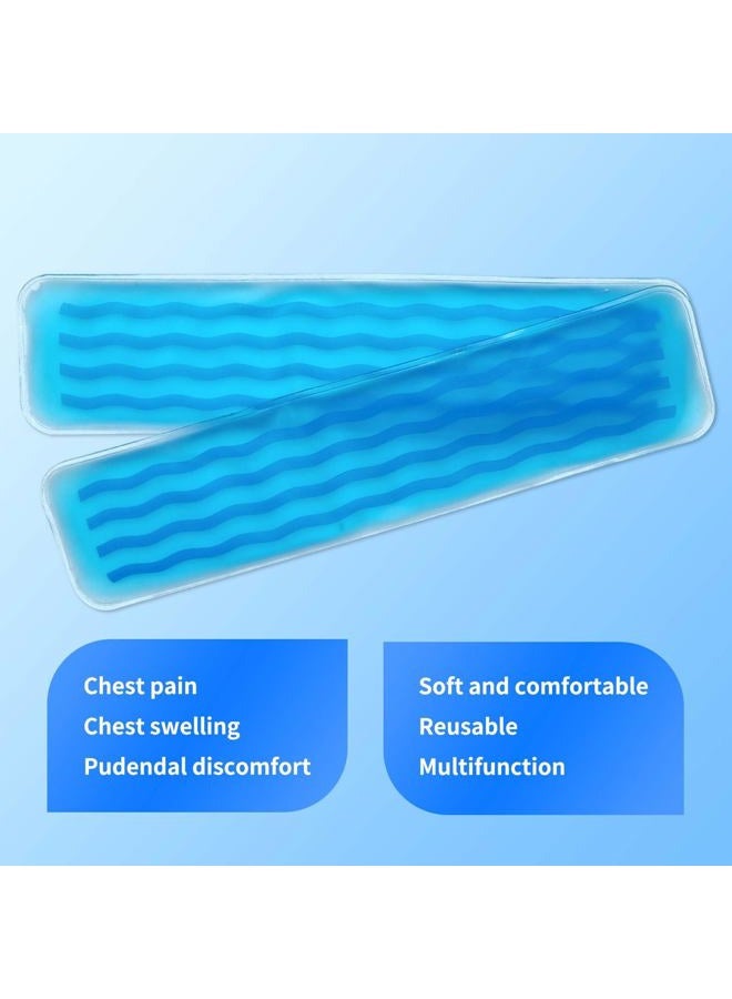 Ruheaou Postpartum Cold Pack, Perineal Cooling Pad Pregnancy & Hemorrhoid Pain Relief, Postpartum Ice Pack Pads with 2 Washable Sleeves (Blue (4 ice Pack+2 Fabric Cover)) - Image 2