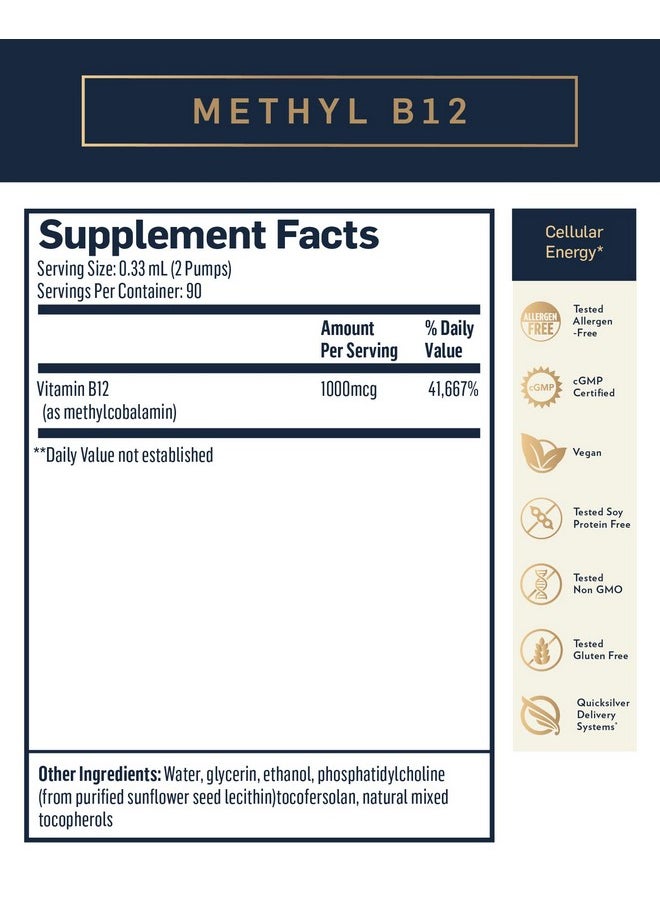 Methyl B12 1000Mcg Vitamin B12 As Methylcobalamin (Methyl B12) B12 Liquid With Nano Technology For Superior Absorption Supportive Energy Supplement (30Ml / 90 Servings) - pzsku/Z3AD52AD9A0F307BEAD31Z/45/_/1695134358/57b0f5d0-ea23-4193-be5a-30747ca62faf