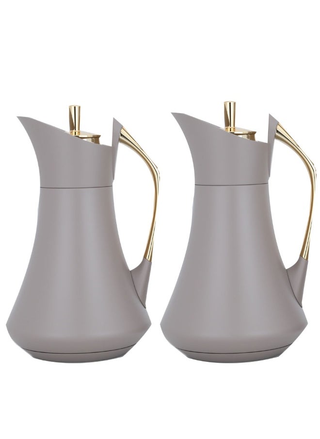 Alsaif Gallery - Karma Procappuccino Thermos Set Gold 2 Pieces - Image 1