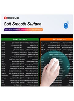 excovip Large Mouse Pad XL, Office Shortcut Mouse Pad, Extended Computer Mouse Pad/Desk Mat with Stitched Edges for Word/Excel/PPT (800x300mm) 0189  - Image 4