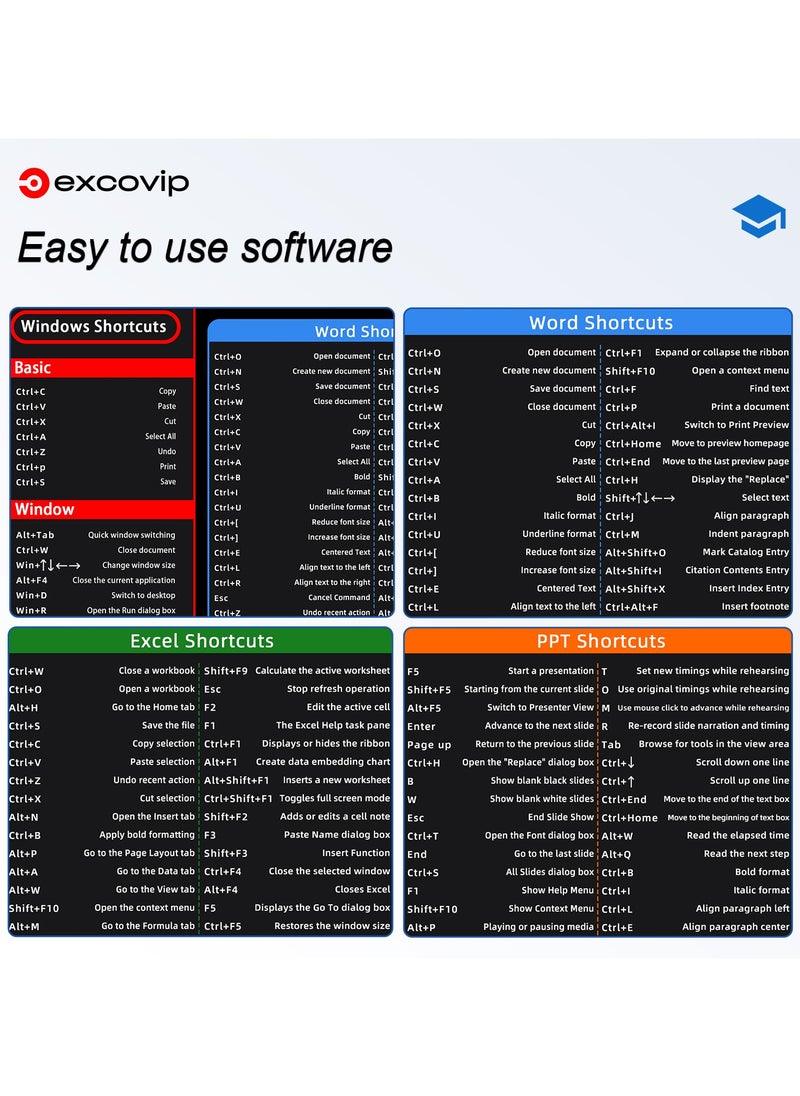 إكسوفيب حجم كبير لوحة الماوس XL مكتب لوحة الماوس السريع كلمة / إكسل / PPT خياطة حافة توسيع لوحة فأرة الكمبيوتر / مكتب لوحة ( 800x300mm ) 0189  - Image 5