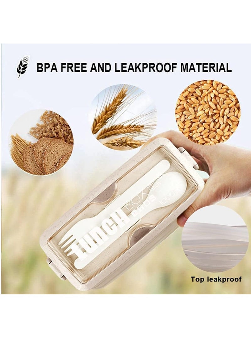 DUNISO Stackable Bento Box With Lunch Bag, 3 Compartment Japanese Lunch Containers, All In 1 Bento Lunch Box Kit For Adult Meal Prep Lunch Snack  - Image 3