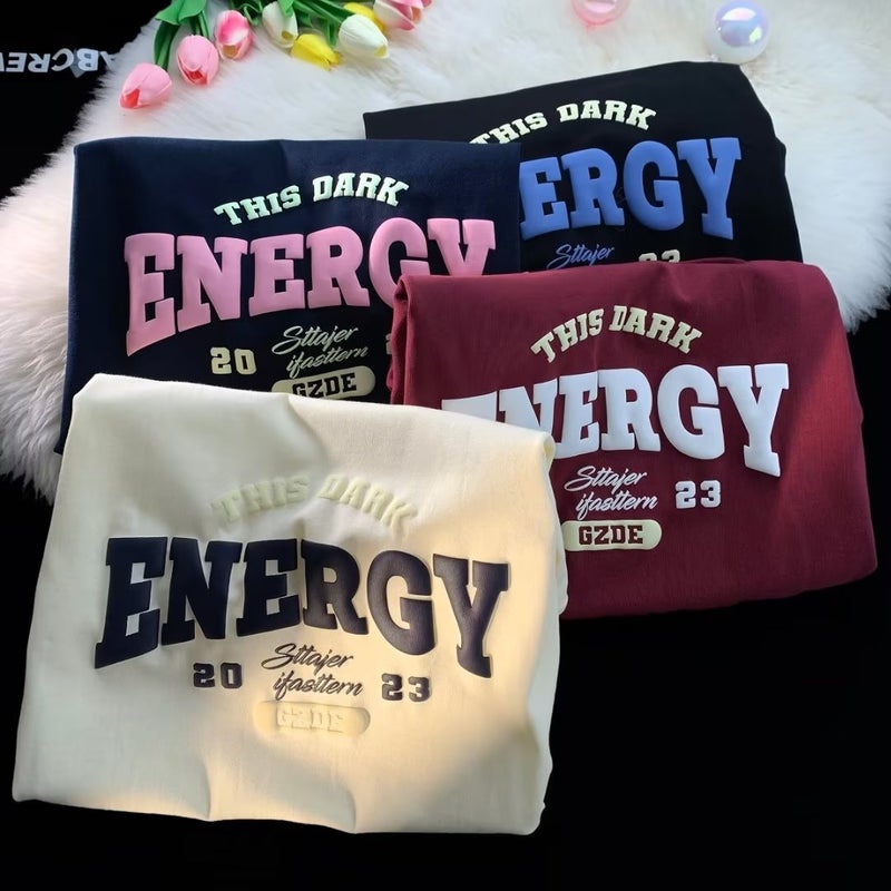 Round Neck Lazy Harajuku Printed T-Shirt Men'S Youth Fashion Fashion Brand Short-Sleeved Standard Trend - Image 2