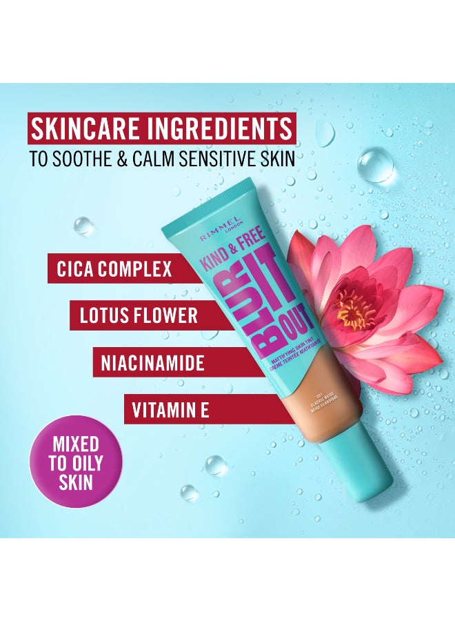 RIMMEL LONDON Kind And Free Blur It Out Mattifying Skin Tint - 010 - Rose Ivory, 30Ml - Image 3