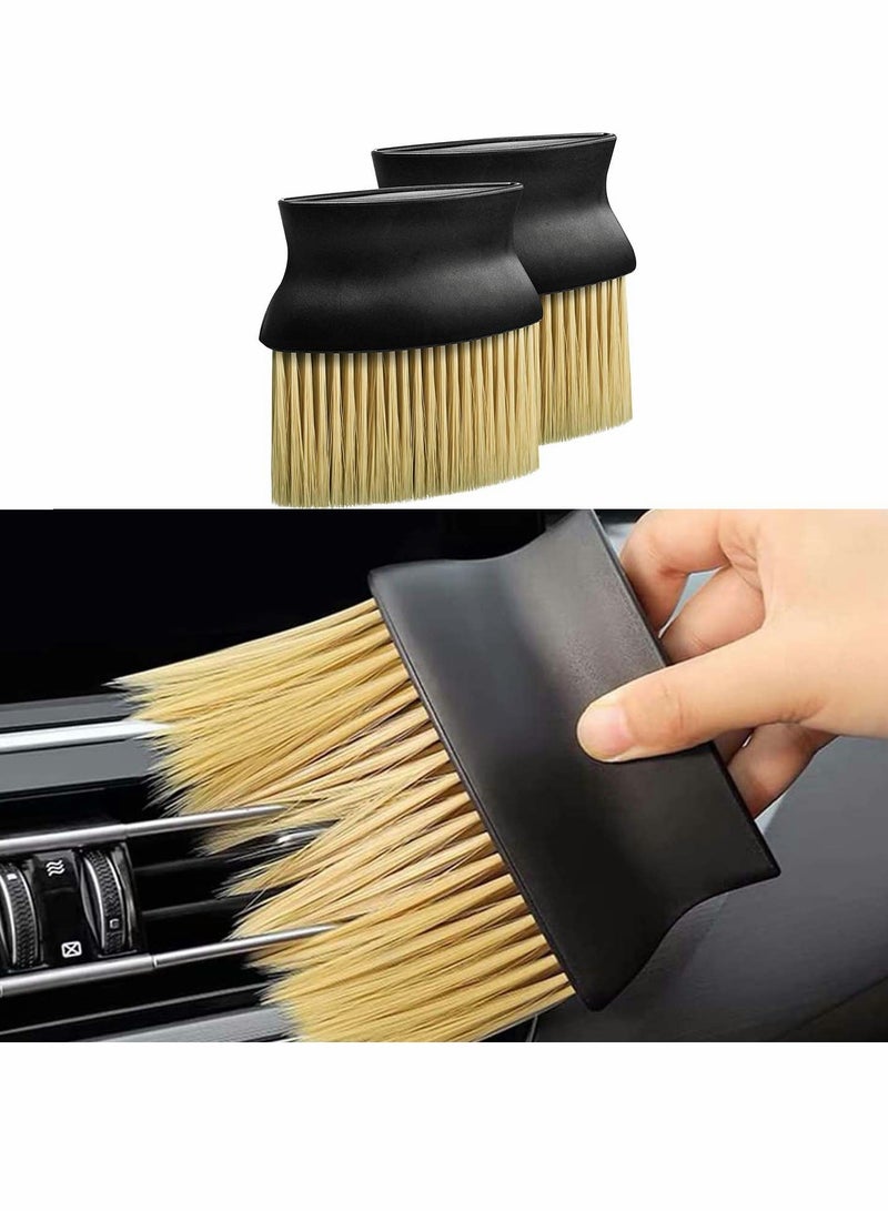 Car Interior Cleaning Brush Set, 2 Pieces Detailing Tools for Vehicle Maintenance - Image 1