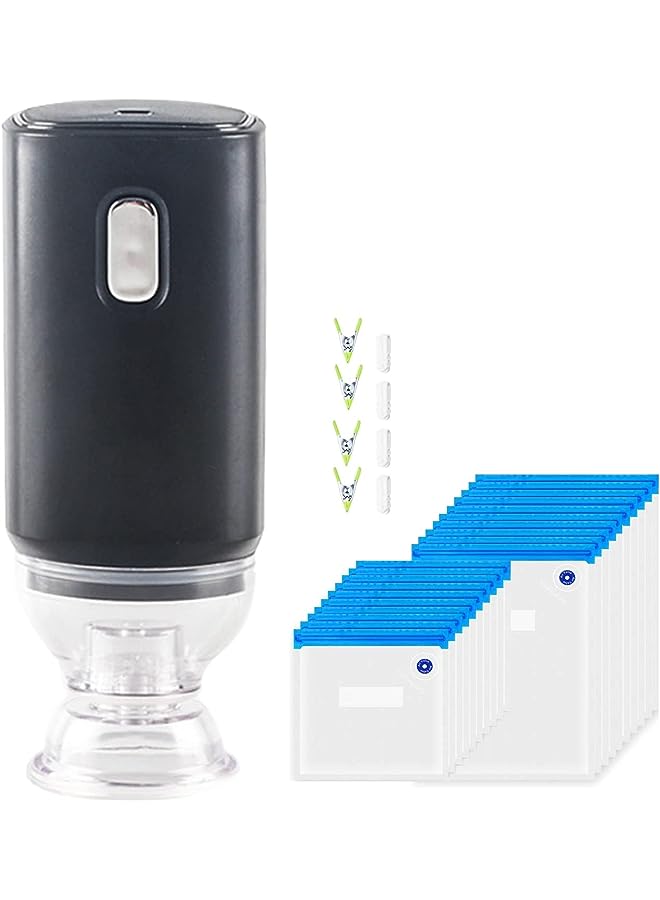 Raxoom Electric Food Vacuum Sealer With 20Pc Reusable Storage Bags, Sous Vide Machine Kit For Anova, Joule Food Cookers Air Pump With 4 Sealing Clips & 4 Sous Vide Clips (Vacuum Sealer & 20 Pack) - Image 1