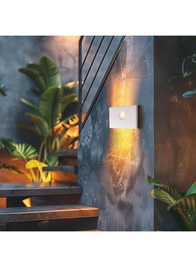 "ضوء الجدار LED ذو مستشعر الحركة RGB – ضوء ليلاً قابل للشحن بخمسة ألوان – إضاءة مزدوجة الطرف – لمرآب السلماء المدخل الدورات السكنية – عبوة من 2 قطع " - Image 1