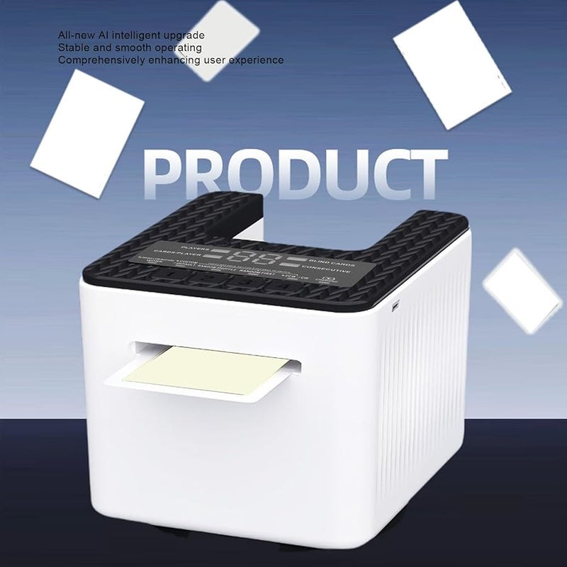 آلة خلط وتوزيع البطاقات الآلية تعمل ببطارية قابلة لإعادة الشحن وتدعم مجموعتين من البطاقات - Image 3