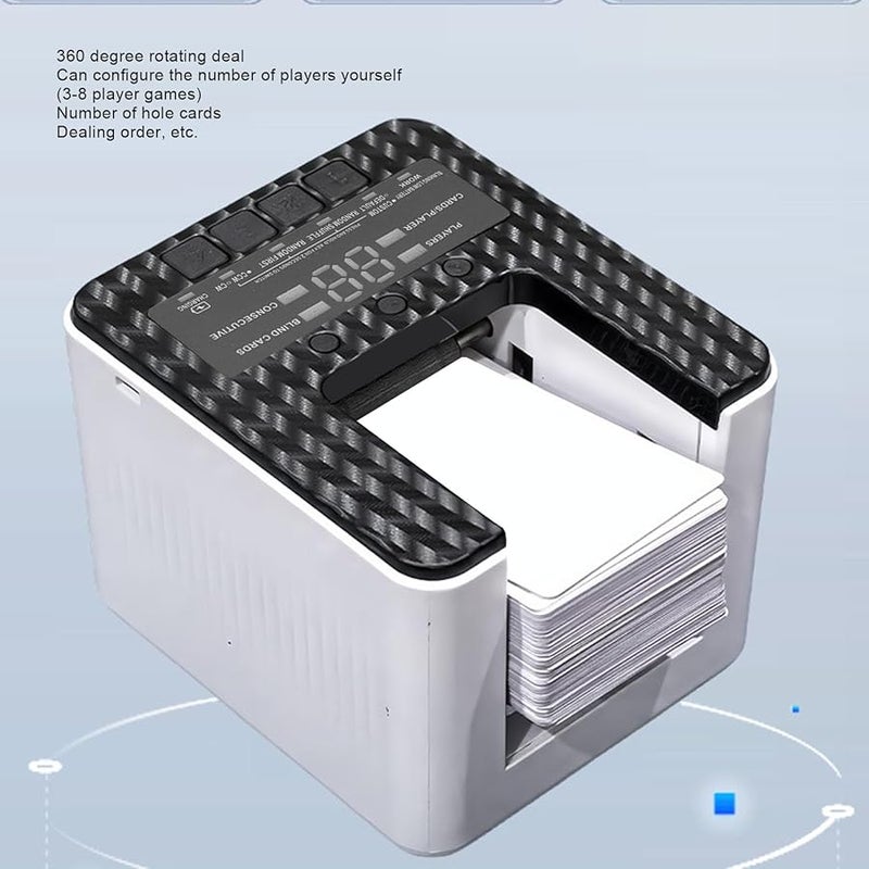 آلة خلط وتوزيع البطاقات الآلية تعمل ببطارية قابلة لإعادة الشحن وتدعم مجموعتين من البطاقات - Image 4