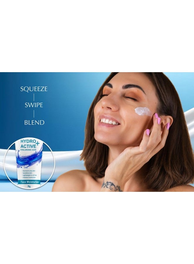 Siso Hydro Active+ Face Moisturizing Cream 75G | Vitamin B5, Hyaluronic Acid, Shea Butter & Glycerin | Deep Hydration & Non-Greasy Formula | Dry To Normal Skin | For All Skin Types - Image 2