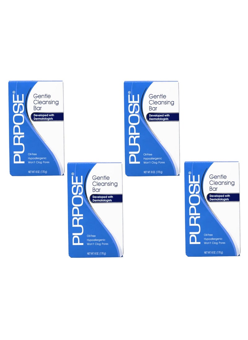 with a purpose - Purpose Gentle Cleansing Bar Oil Free  6 oz Pack of 4 - Image 1