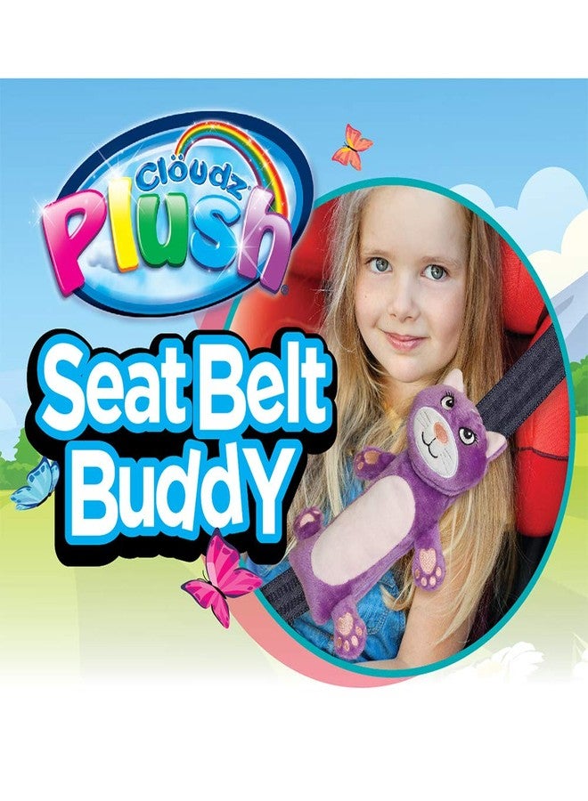 Cloudz Kids Super Soft N' Cuddly Seat Belt Buddy XL Travel Pillow. Keep Your Kids Comfy and Supported at Home or On The Go! - Cat - Image 5