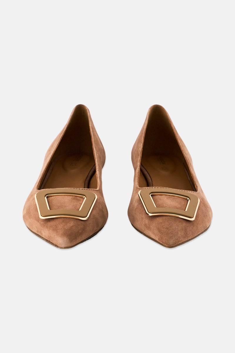 GEOX Women D Charyssa Slip On Suede Shoes, Tan  - Image 3
