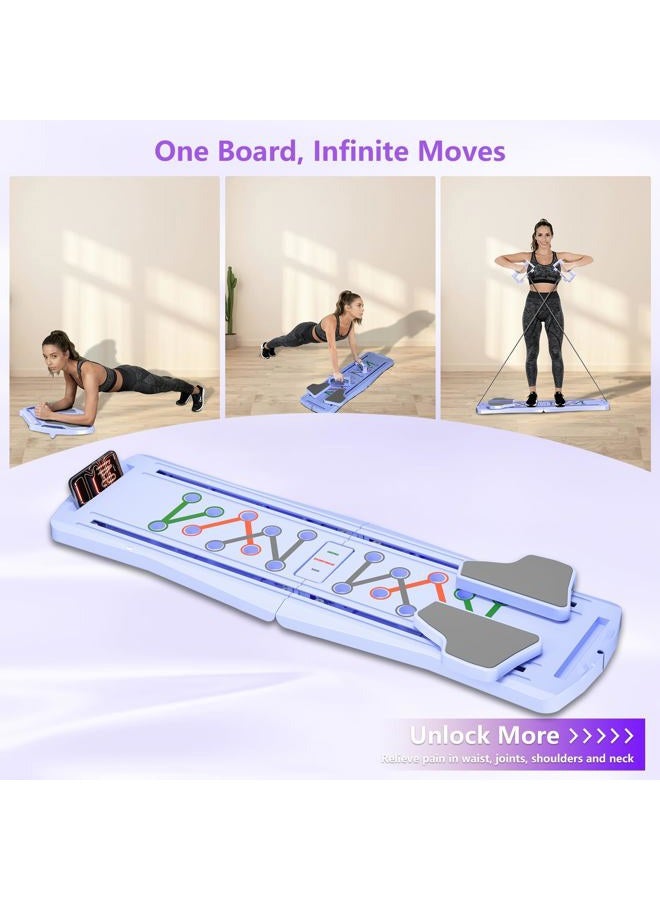 KVKVMO Pilates Board Pilates Reformer Set - Upgraded 7 in 1 Portable Pilates Board for Home Workout, Multifunctional Ab Trainer with Resistance Bands, Pilates Equipment for Women Full Body Workout - Image 5