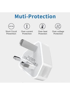 Generic iPhone Charger Plug and Lightning Cable【Apple MFi Certified】2 Pack 3 pin USB Fast Wall Charging Power Adapter with 2 Pack 1M Lightning to USB Fast Charging Cord for iPhone 14/13/12/11/XS/X/8/7/6  - Image 5