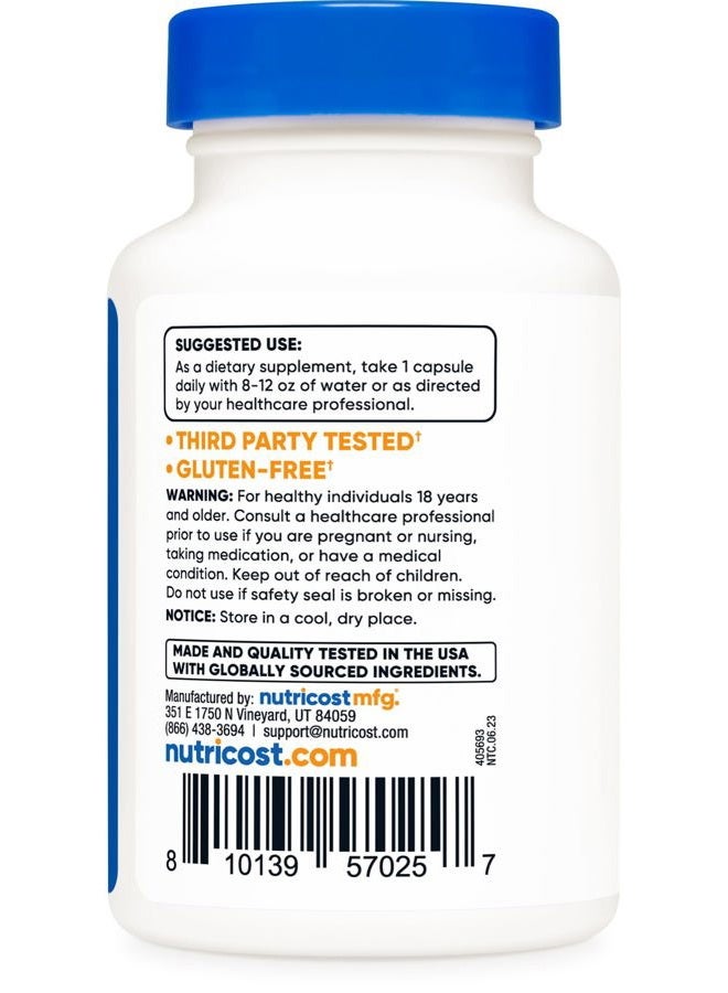 Nutricost PQQ (Pyrroloquinoline Quinone) 20mg, 30 Capsules - Vegetarian Capsules, Non-GMO, Gluten Free - Image 4