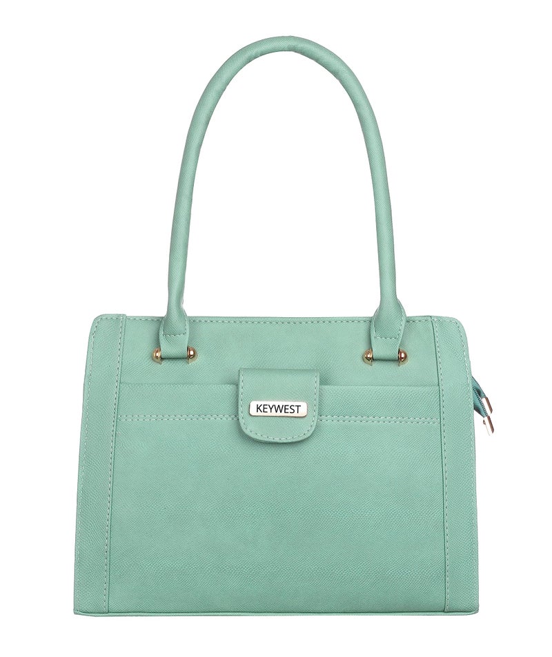 Keywest Women's Britney Satchel Tote Handbag for Women | Ladies purse | Stylish Shoulder Bag | Gift For Woman | Light Grey - Image 2