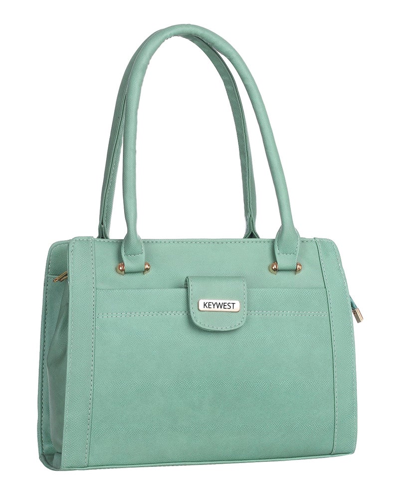 Keywest Women's Britney Satchel Tote Handbag for Women | Ladies purse | Stylish Shoulder Bag | Gift For Woman | Light Grey - Image 1