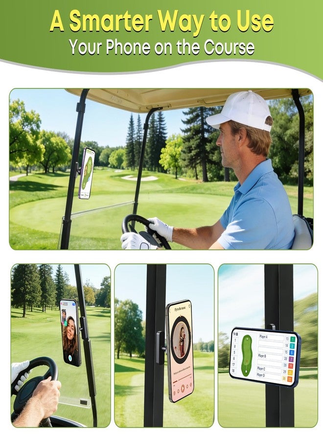 Nedsewor Magnetic Golf Cart Phone Holder for MagSafe iPhone 12–17 & Smartphones, Golf Cart Phone Mount with One-Hand Snap-On, Ideal for Golf Cart Accessories & Gifts, Fits All Magnetic Metal Surfaces - Image 4