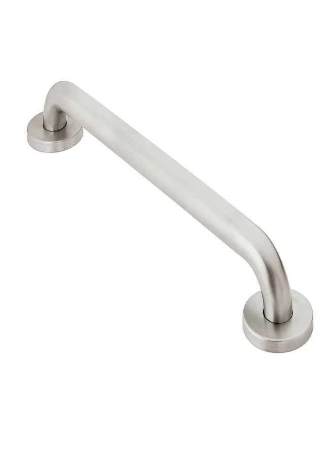 Moen R8716P Bathroom Safety 16-Inch Textured Grip Stainless Steel Bathroom Grab Bar, Peened - Image 1