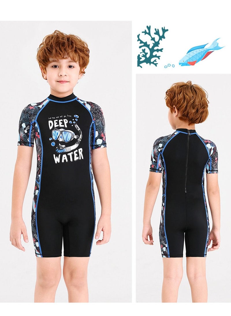 DIVE & SAIL - 3Pcs Keep Warm Children Diving Suit Three-layer High Elastic Wetsuit For Girls And Boys Multicolour - Image 1
