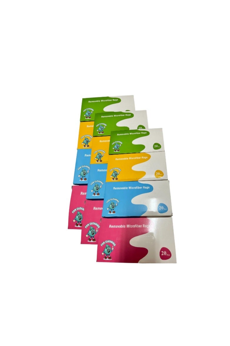 Microfiber Cleaning Cloths – Reusable  Cotton- , Home & Kitchen – 20 x 20 cm – 20-Piece Set in Assorted Shapes & Colors - Image 3