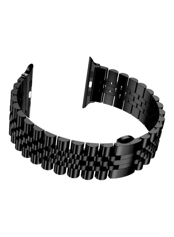 NIBEMINENT Replacement Strap Watchband For Apple Watch Series 7 45mm/6 & SE 5 4 44mm/3 2 1 42mm Black - Image 3