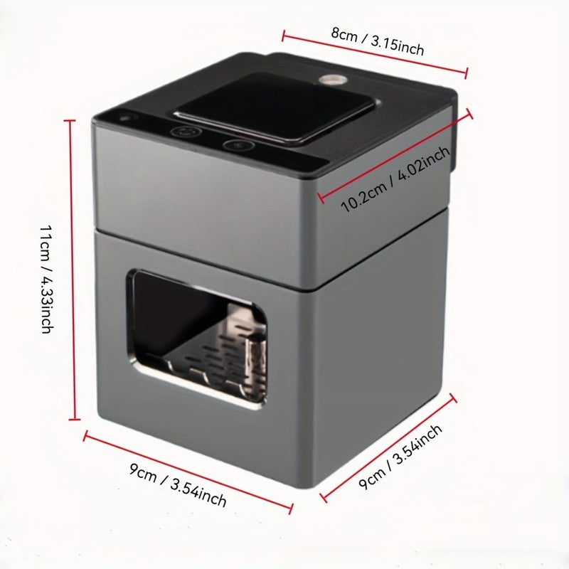 Black Intelligent Three In One Ashtray With USB Charging And Filtration Reduces Smoke Purifies Air For Home Office Use Ideal Smoking Accessory And Gift Choice - Image 3