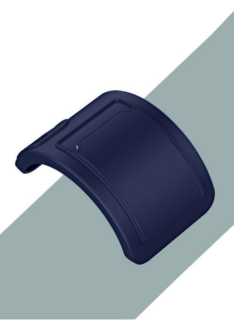 Silicone TPU With Card Holder Case Cover For Honor X7b 4G 2023 Navy Blue
